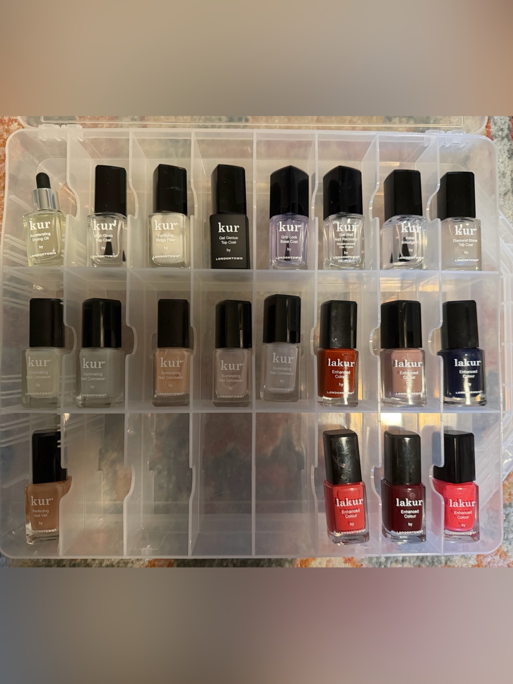 KUR Nail Polish & Treatment Bundle – 20 Bottles – Barely Used 💅✨